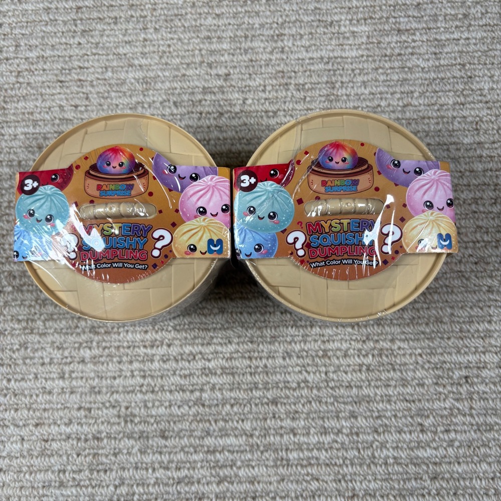 Lot of 2 Rainbow Surprise Mystery Squishy Dumpling Set Sensory Toy TikTok Trend